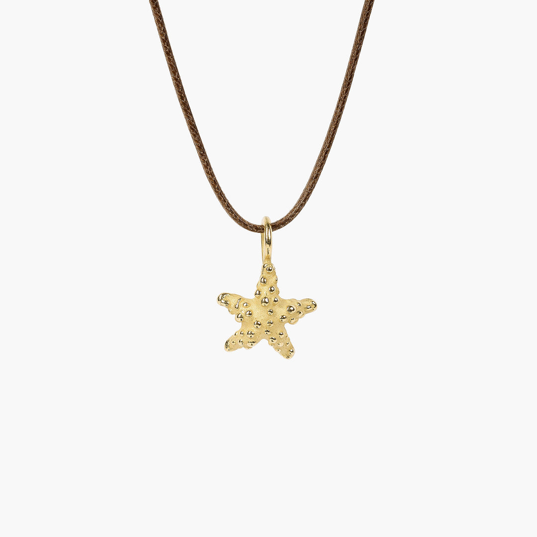 Ciondolo Stella tropicale piccola collezione gioielli del mare di Massimo izzo in oro giallo 18kt