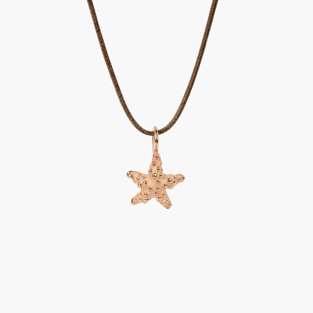 Ciondolo Stella tropicale piccola collezione gioielli del mare di Massimo izzo in oro rosa 18kt