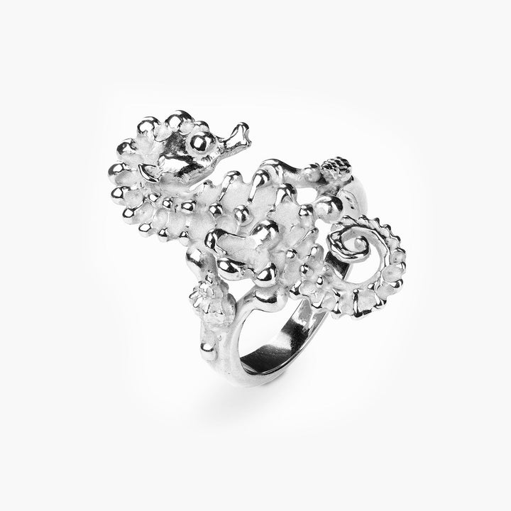 Tropical Long Tail Seahorse Ring