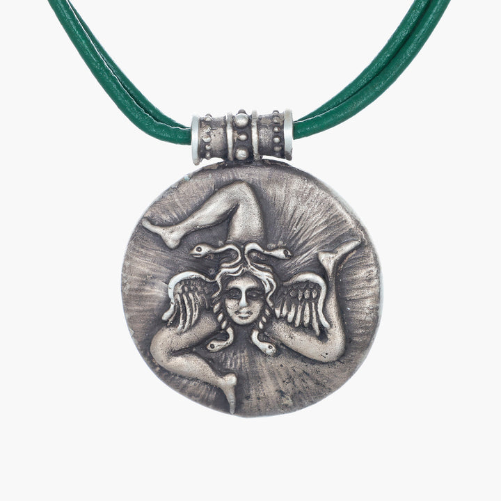Ciondolo Moneta Greca Trinacria