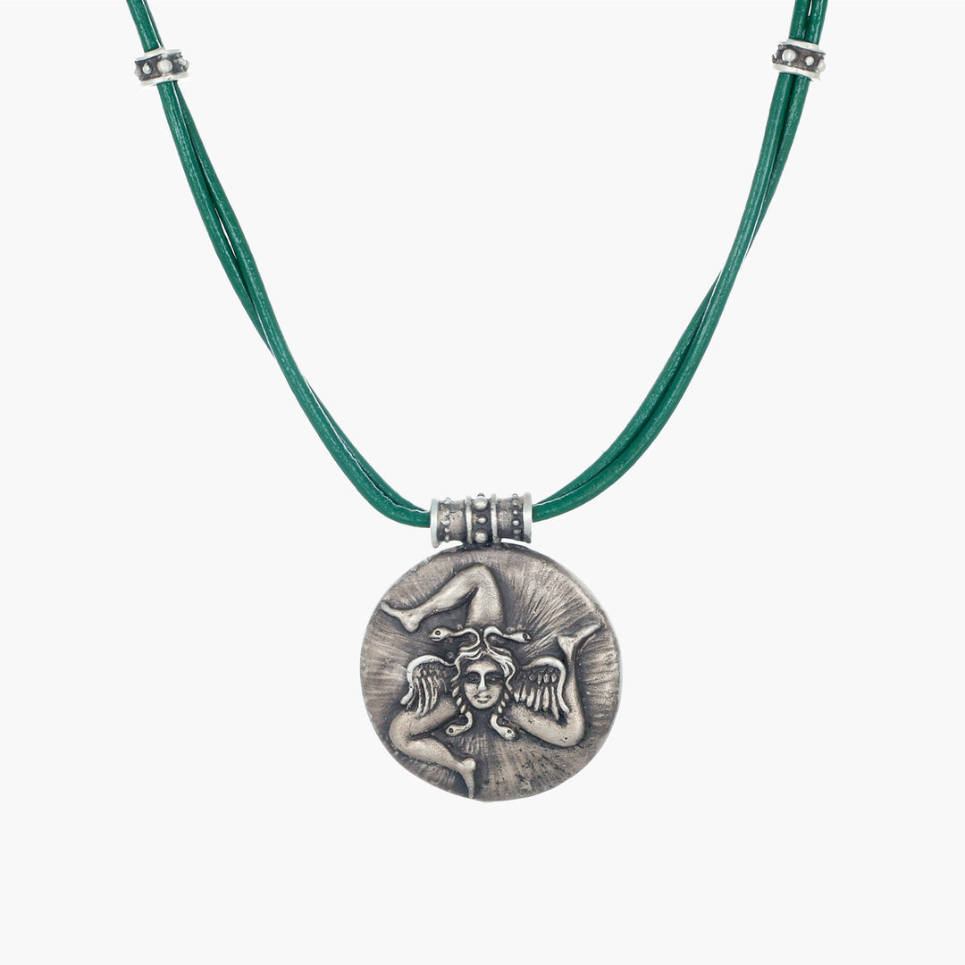 Ciondolo Moneta Greca Trinacria