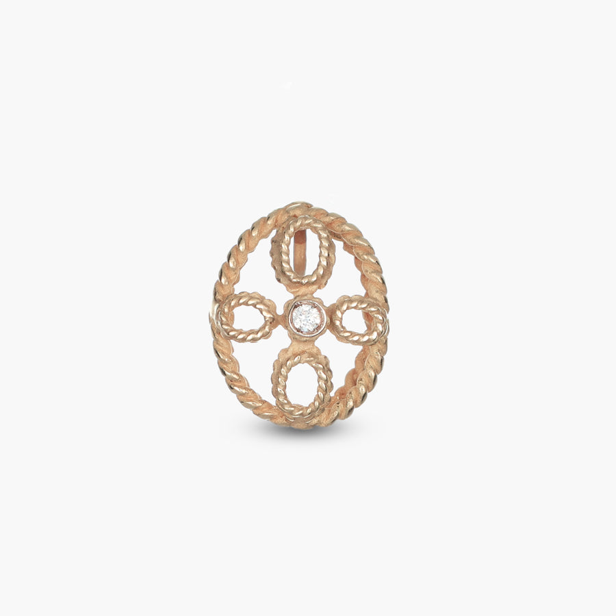 MassimoIzzoJeweler_BraidedOvalEarrings_RoseGold18kt_Fronte