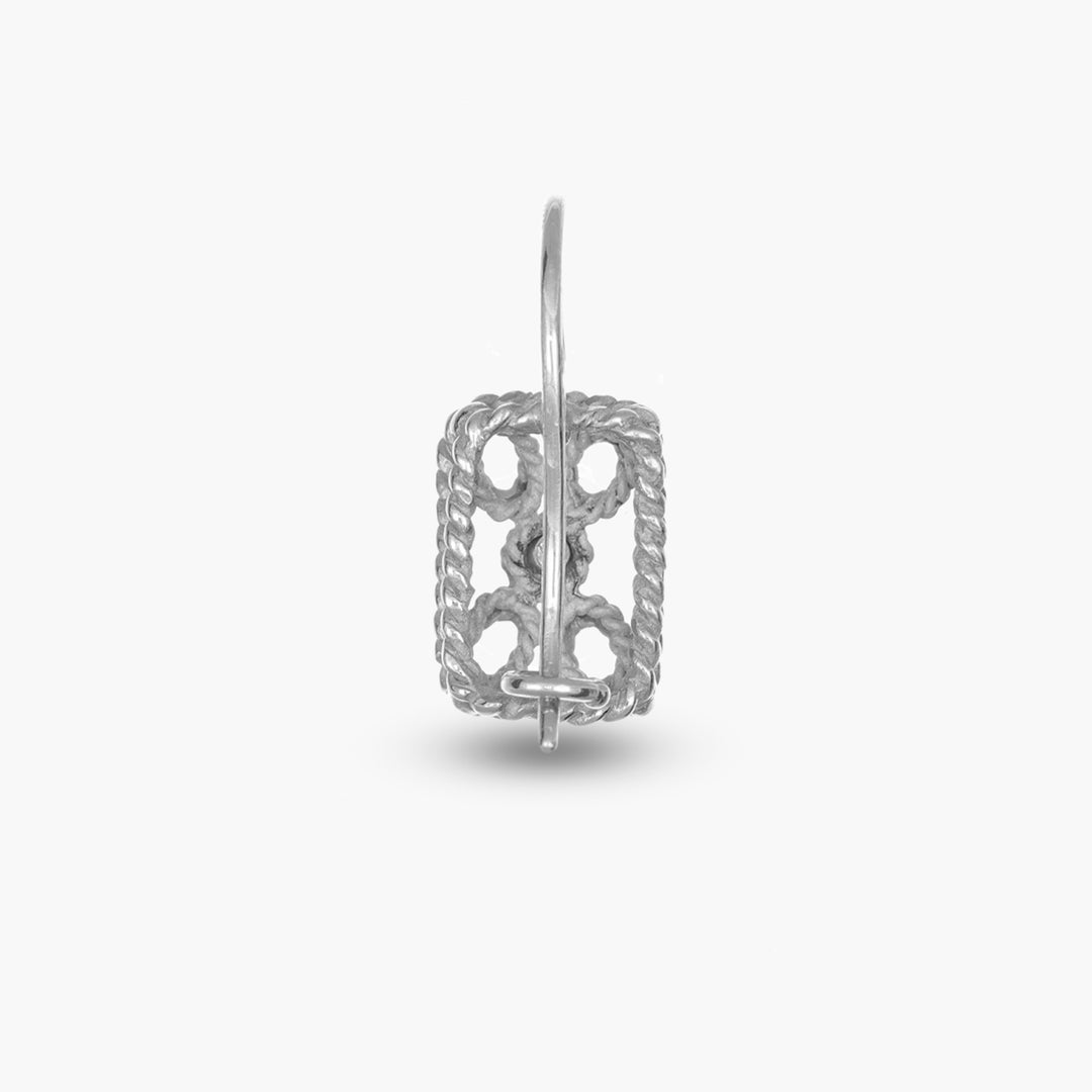 MassimoIzzoJeweler_BraidedRectangularEarrings_WhiteGold18kt_Retro