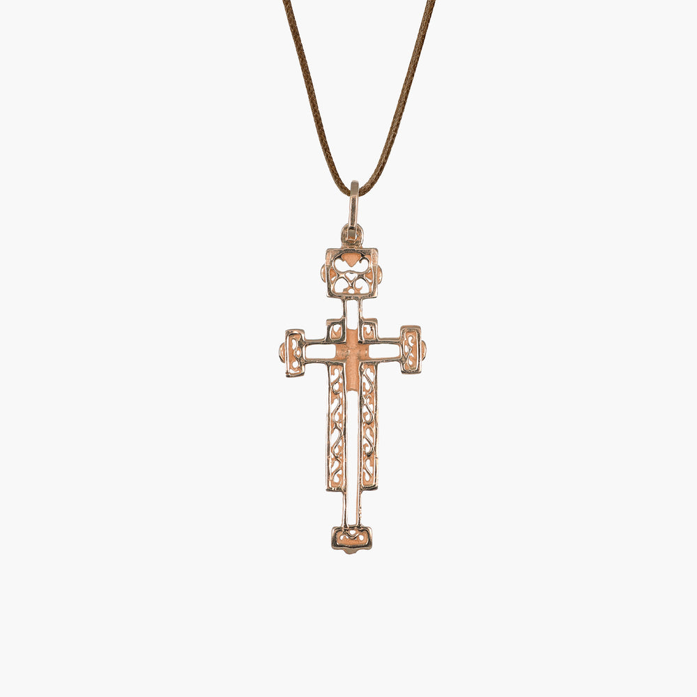 MassimoIzzoJeweler_CrossPendantL_RoseGold18kt_Retro