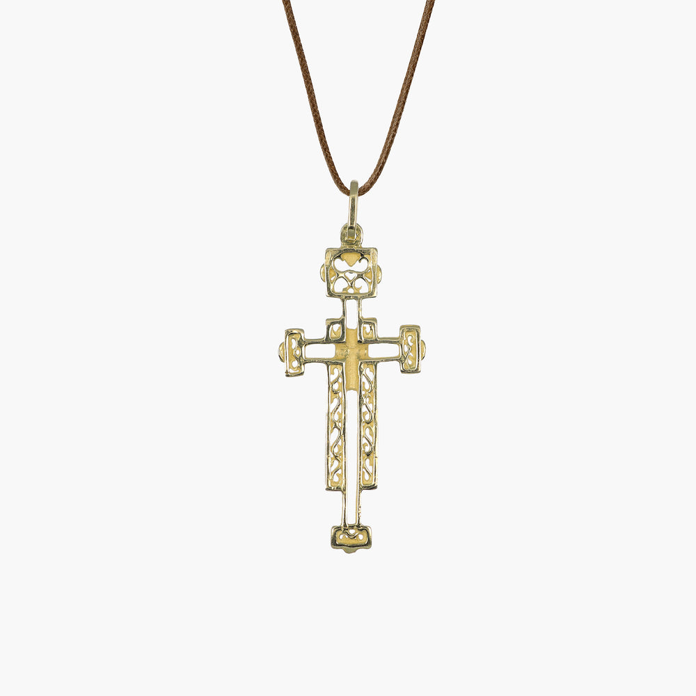 MassimoIzzoJeweler_CrossPendantL_YellowGold18kt_Retro