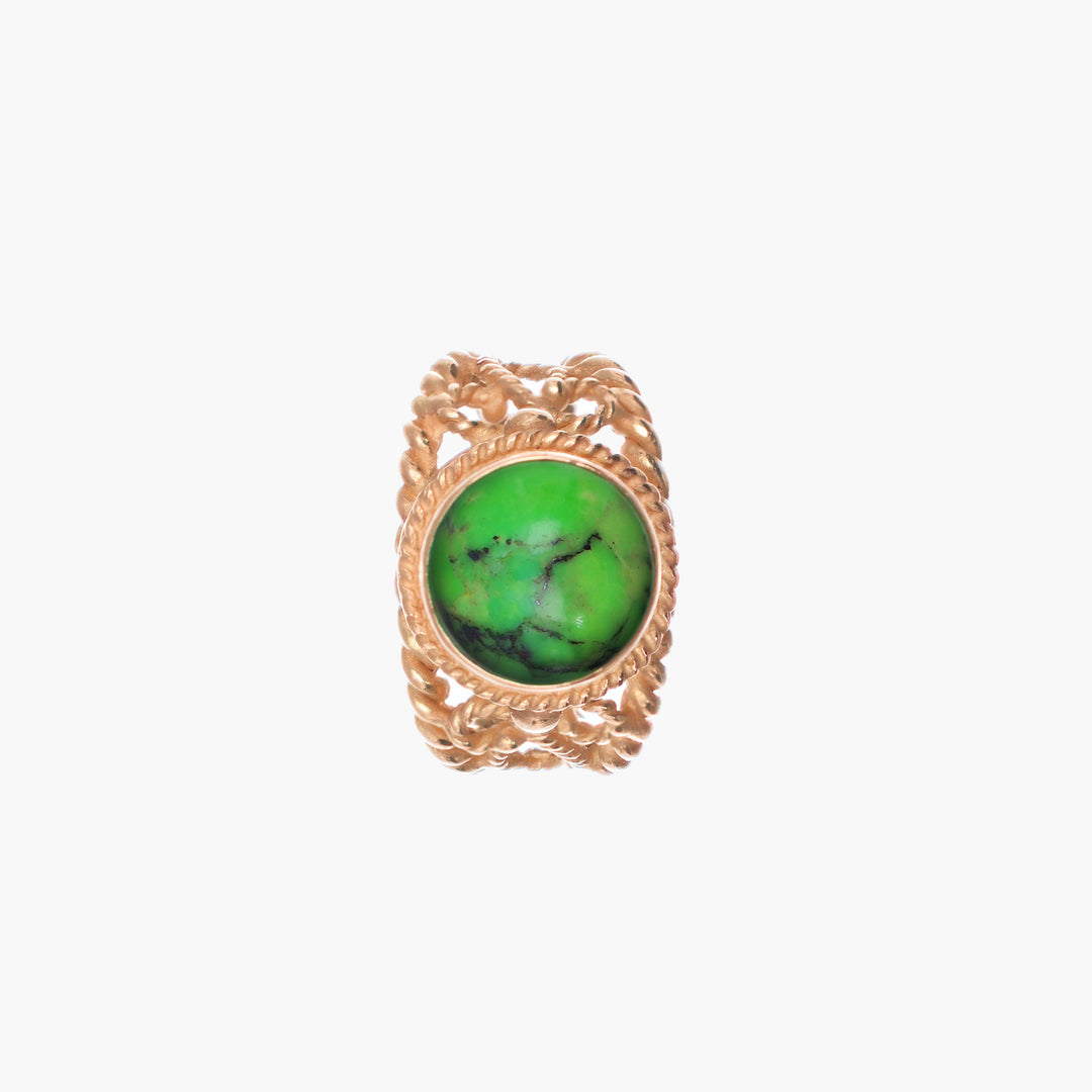 MassimoIzzoJeweler_GreenTurquoiseRing_Turquoise_RoseGold18kt_Sopra