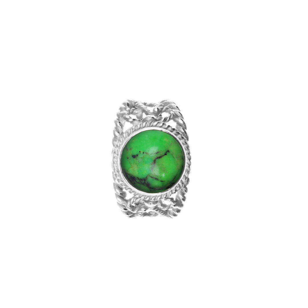MassimoIzzoJeweler_GreenTurquoiseRing_Turquoise_WhiteGold18kt_Sopra