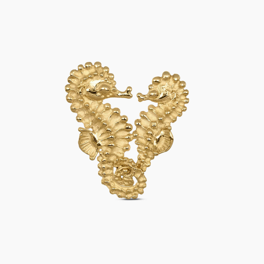 MassimoIzzoJeweler_HeartSeahorsePendant_Yellowgold_Fronte
