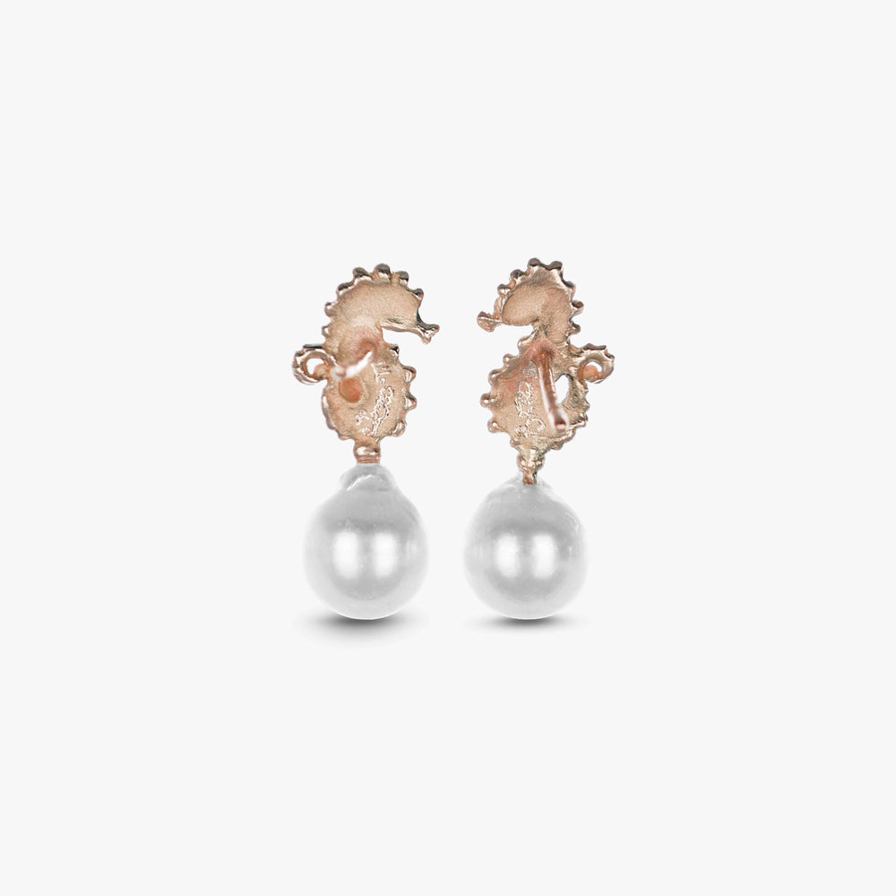 MassimoIzzoJeweler_PearlSeahorseDropEarringsXS_RoseGold18kt_Pearl_Retro