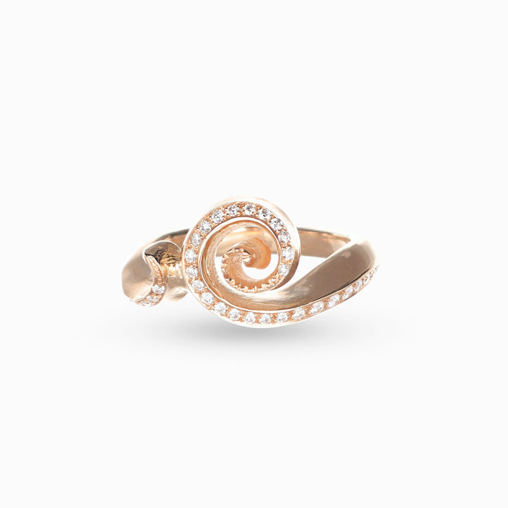MassimoIzzoJeweler_RiccioliRing_Rosegold18kt_Diamonds Frontale
