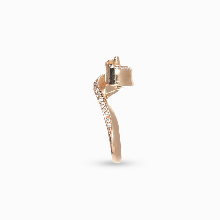 MassimoIzzoJeweler_RiccioliRing_Rosegold18kt_Diamonds Lato