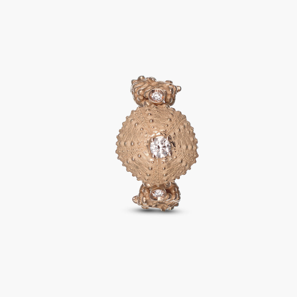 MassimoIzzoJeweler_SeaUrchinRingS_RoseGold18kt_Diamonds_Fronte