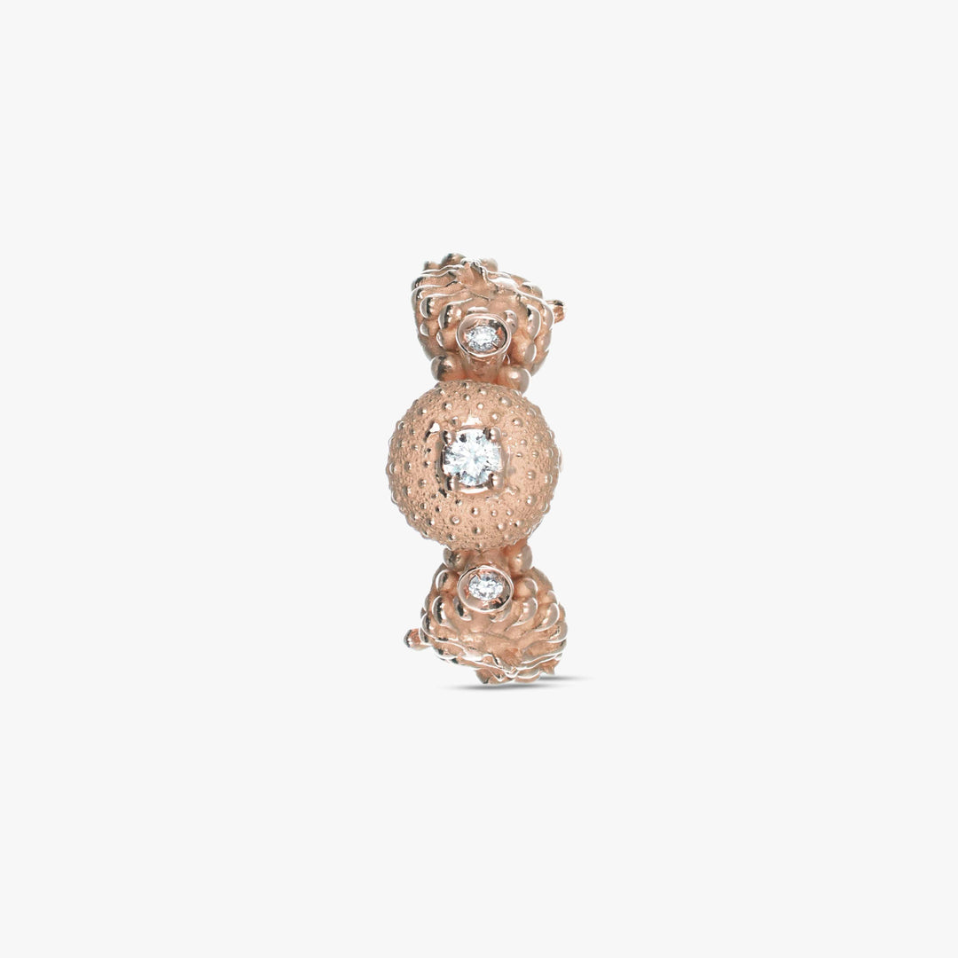 MassimoIzzoJeweler_SeaUrchinRing_RoseGold18kt_Diamonds_Fronte