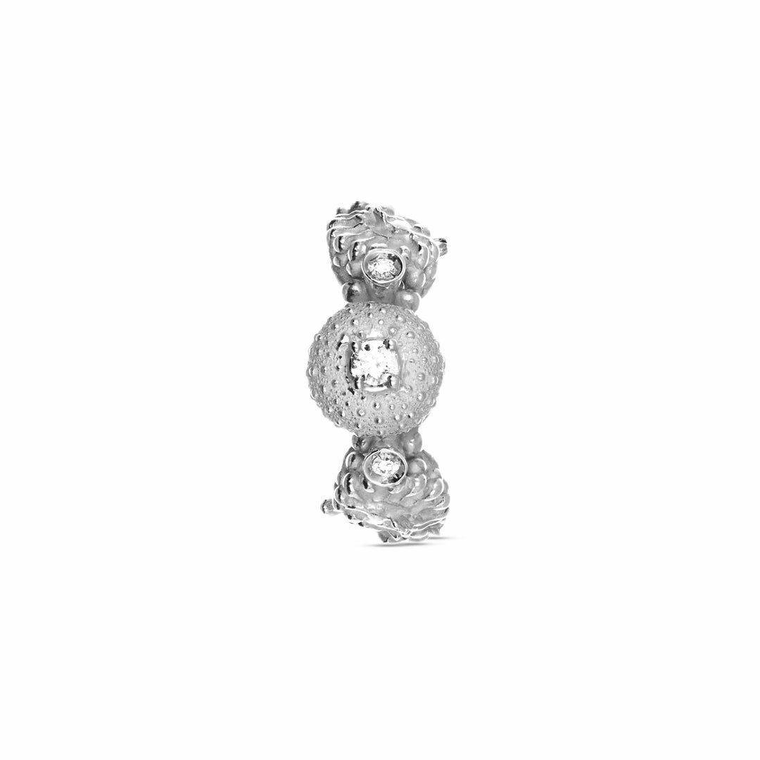 MassimoIzzoJeweler_SeaUrchinRing_WhiteGold18kt_Diamonds_Fronte
