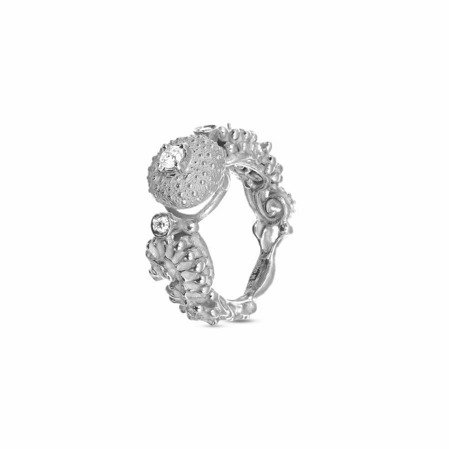 MassimoIzzoJeweler_SeaUrchinRing_WhiteGold18kt_Diamonds_Principale