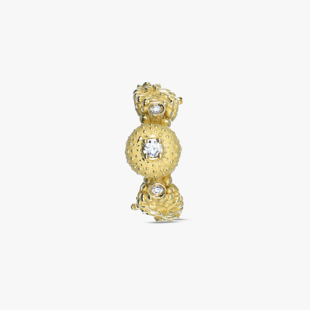 MassimoIzzoJeweler_SeaUrchinRing_YellowGold18kt_Diamonds_Fronte