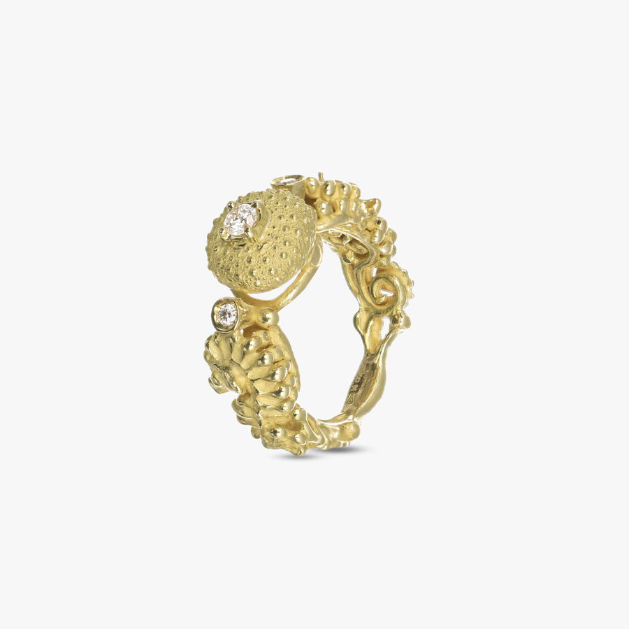 MassimoIzzoJeweler_SeaUrchinRing_YellowGold18kt_Diamonds_Principale