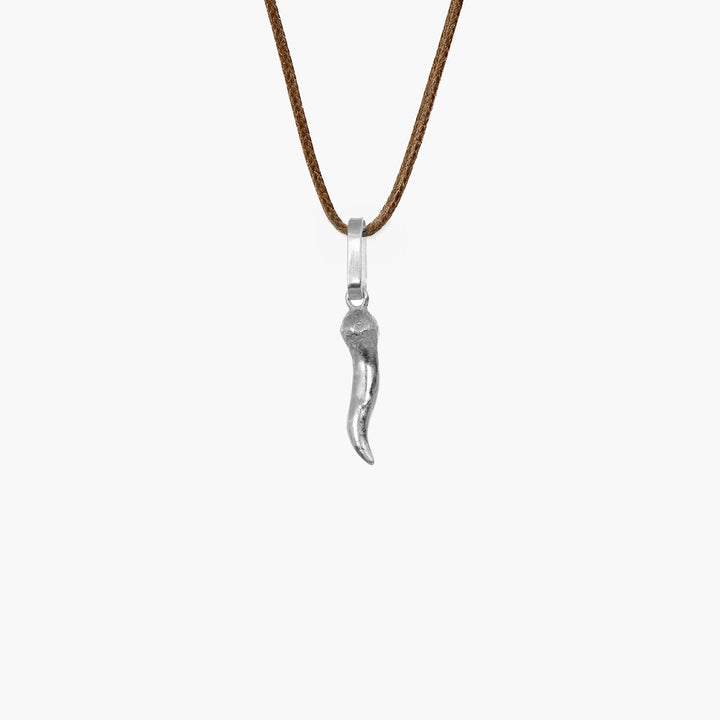 MassimoIzzoJeweler_SicilianHornPendant_WhiteGold18kt_Fronte