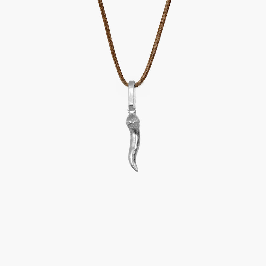 MassimoIzzoJeweler_SicilianHornPendant_WhiteGold18kt_Fronte