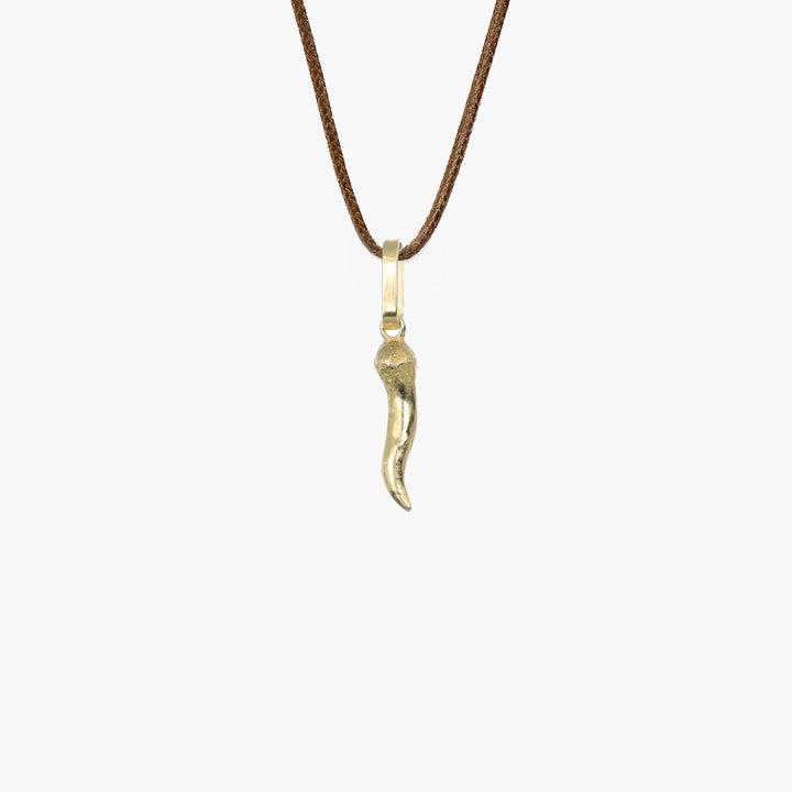 MassimoIzzoJeweler_SicilianHornPendant_YellowGold18kt_Fronte