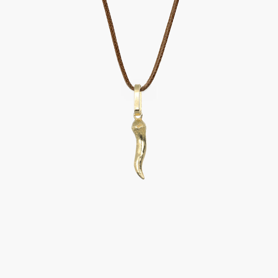 MassimoIzzoJeweler_SicilianHornPendant_YellowGold18kt_Fronte